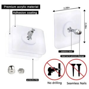 Adhesive Screw Hook Sticker Pack of 10pcs - Online in Pakistan