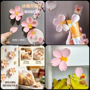Aesthetic Flower Magnetic Sealing Clip - for Home Use