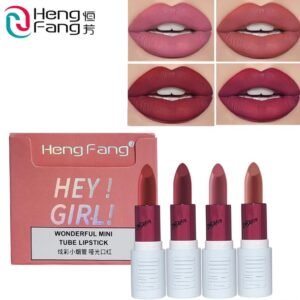 Matte Lipstick – 04 Pcs Pack | Long-Wear Colour