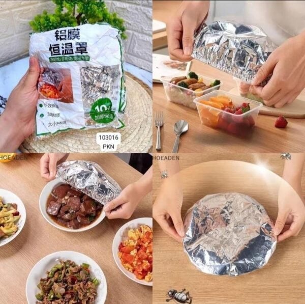 Aluminium foil film for heat insulated pack of 10 - for Home Use