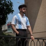 Aqua White Panel Polo Top For Mens & Boys - Premium Fabric Quality