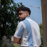 Aqua White Panel Polo Top For Mens & Boys - Premium Fabric Quality