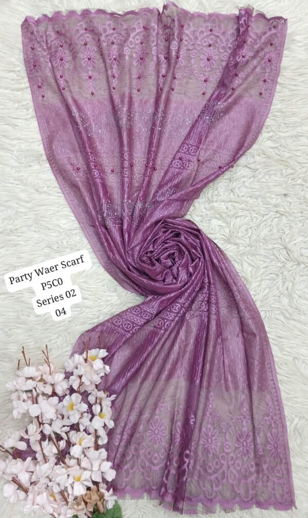 Artical party wear scarf series 02 — photo 3 (Al-Atabah PK)