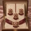 Beaded Choker Set with Jhumka Earrings and Teeka – Multiple Colours - photo 1