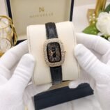 Ladies Fancy Leather Strap Watch – Stone Bezel, Colour Options - photo 3