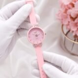 Ladies Fancy Strap Watch – Round Stone Bezel, Colour Options - photo 1