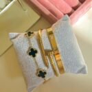 Stainless Steel 3-Piece Bracelet Stack – Clover, Love and Nail Bangles - photo 4