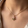 Stainless Steel Tulip Pendant Necklace – Gold Tone - photo 1