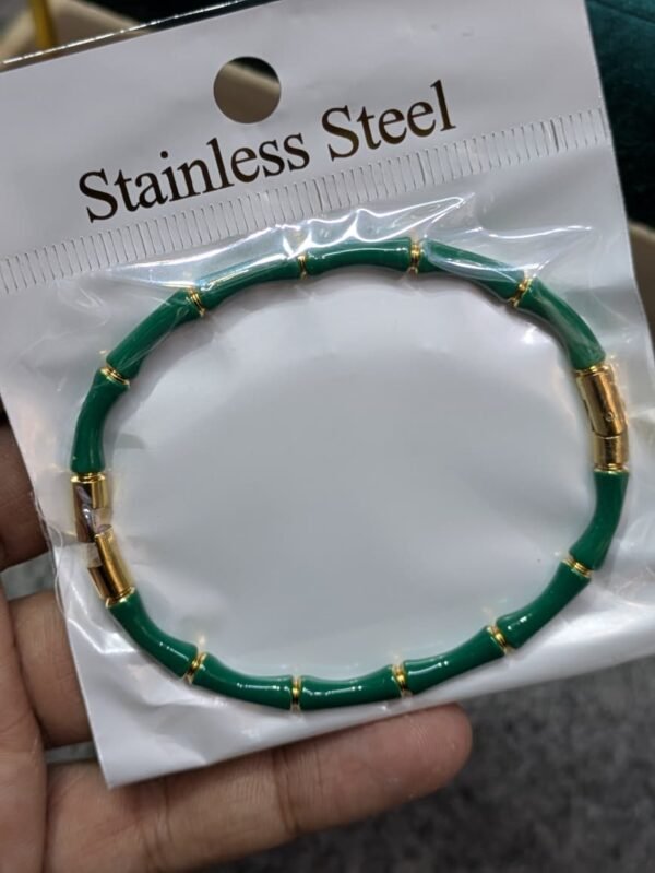 Enamel Bamboo Cuff Bracelet – Assorted Colours - photo 7 Enamel Bamboo Cuff Bracelet – Assorted Colours - photo 7