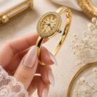 Ladies Crystal Bangle Watch – Gold Tone - photo 2