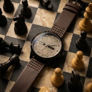 Men's Turbine Watch – Leather Strap, 4 Colours - photo 1