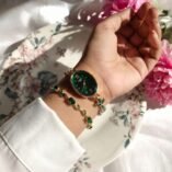 Ladies Oval Stone Watch with Bracelet – Colour Options, Gift Box - photo 4