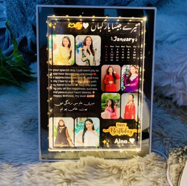 Customized Magic Mirror Photo Frame - LED Name & Picture Frame, 4 Sizes