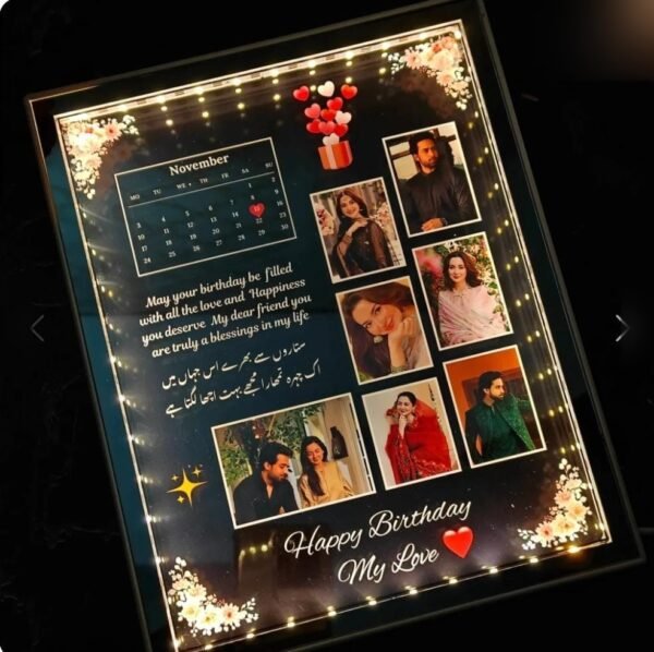 Customized Magic Mirror Photo Frame - LED Name & Picture Frame, 4 Sizes