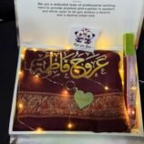 Customized Ladies Shawl Gift Set - Name Printed Pashmina Shawl in Premium Gift Box