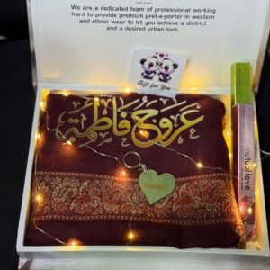 Customized Ladies Shawl Gift Set - Name Printed Pashmina Shawl in Premium Gift Box