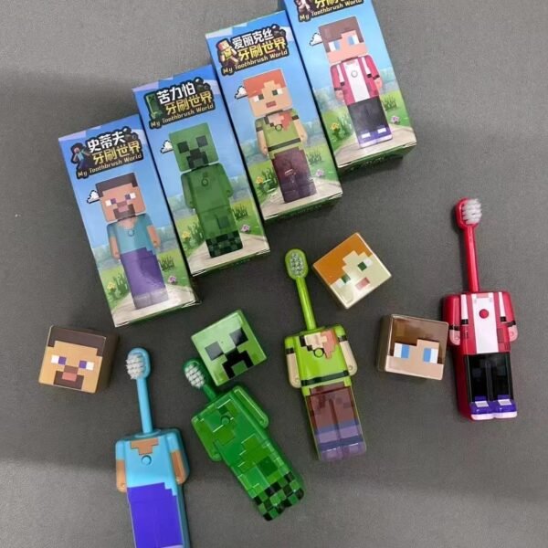 Minecraft Character Push-Up Kids Toothbrush