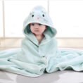 Baby Bathrobe Flannel Cloak Cartoon Soft Hooded Spa Robe Bath Towel - Durable Design