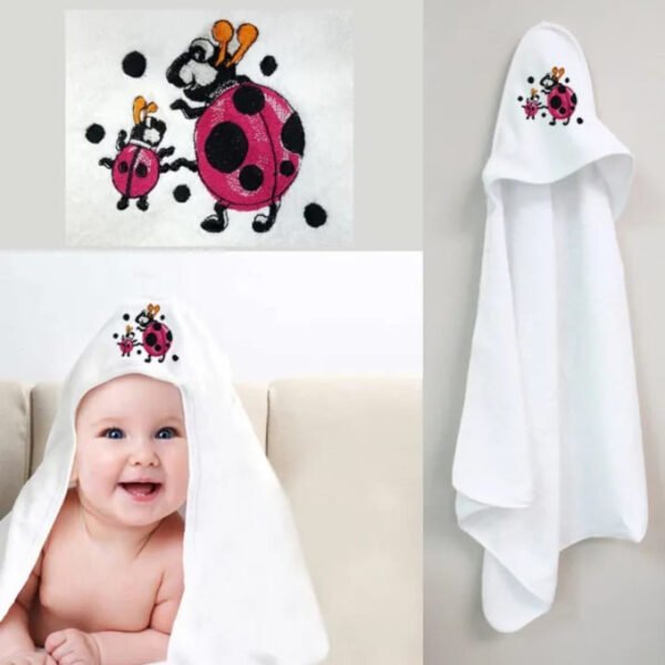Baby Bathrobe Flannel Cloak Cartoon Soft Hooded Spa Robe Bath Towel - Durable Design