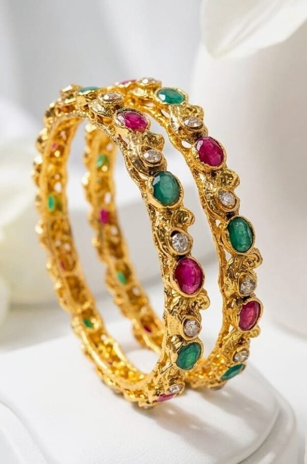 2 Pcs Indian Bangles Set Maroon Green – Al-Atabah PK
