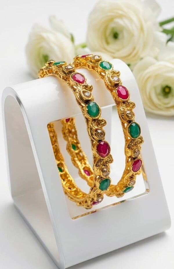 2 Pcs Indian Bangles Set Maroon Green – Al-Atabah PK