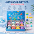 Bath Bombs Gift Rose Scented Vegan Cartoon Ocean Design Eco Friendly Plant Essential Oil for 1 peaice - Best Price in Pa