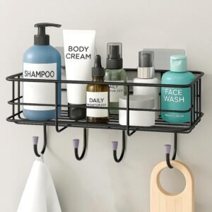 Bathroom Shampoo Rack with Hook Iron - with Cash on Delivery