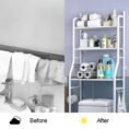 Bathroom Storage Shelf Over Toilet 3 Tiers Stainless Steel Toilet Washing Machine Rack Bathroom Space Saver Organizer Ho