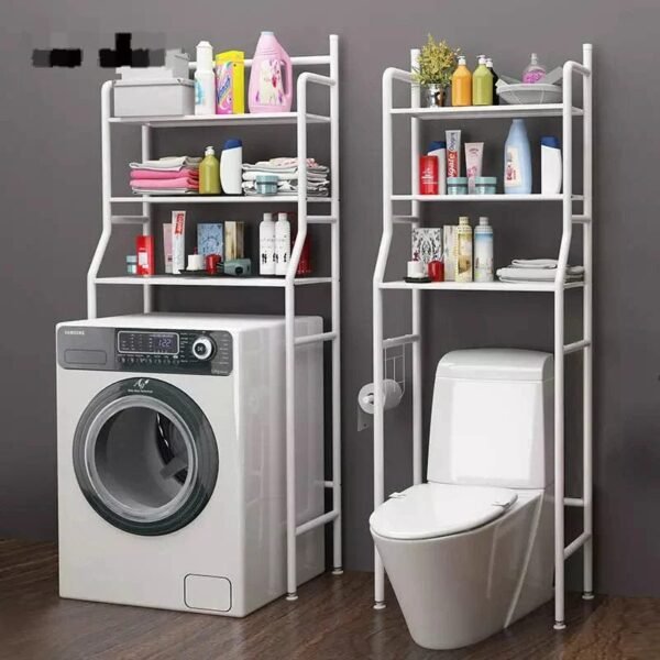 Bathroom Storage Shelf Over Toilet 3 Tiers Stainless Steel Toilet Washing Machine Rack Bathroom Space Saver Organizer Ho