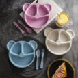 Bear shape plate set with spoon 5 plate 2 spoon & 3 fork - Durable Design