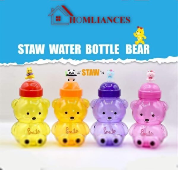 Bear Shape straw water bottle - Online in Pakistan