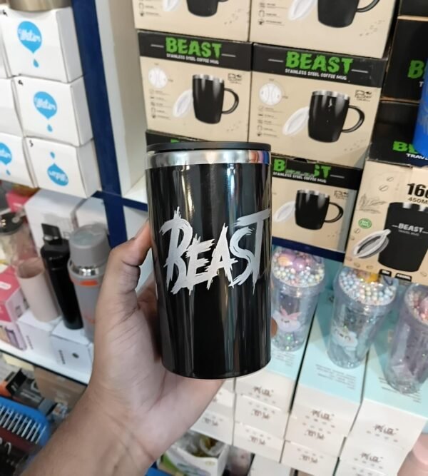 Beast Travel Coffee Mug 304 Stainless Steel 450ml (Random Color) — photo 3 (Al-Atabah PK)