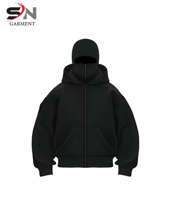 Black Balaclava Ninja Hoodie For Men & Boys - Comfortable Fit Design