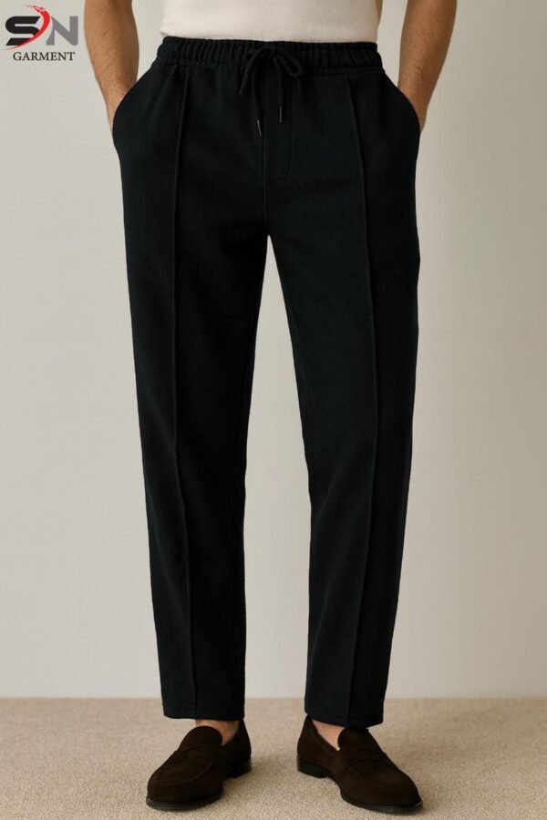 Black Fleece Front Stripe Trouser For Men & Boys - Premium Fabric Quality
