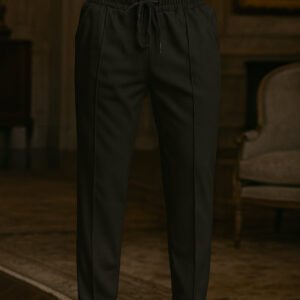 Black Front Plate Lose Fit Trouser For Men & Boys - Comfortable Fit Design