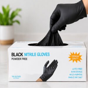 Black Nitrile Disposable gloves 100 Pcs - for Home Use