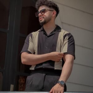 Black Panel Polo Top For Mens & Boys - Best Price in Pakistan