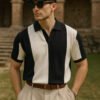 Black White Panel Polo T-shirt For Men & Boys - Best Price in Pakistan