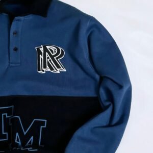 Blue & Black Polo Letter Printed Winter Sweat Top For Mens & Boys - Best Price in Pakistan