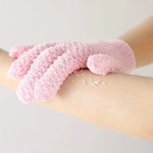 Body Scrub Exfoliating Natural Nylon Shower Bath Gloves SINGLE - High Quality