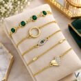 5 Piece Bracelets Deal – Hollow Round Diamond Fashion Bracelets Set