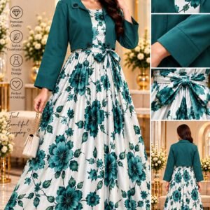 Viral Printed Maxi with Koti – Imported Georgette 2Pc Set