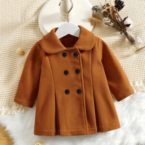 Winter Kids Western Style Button Fleece Coat – 5 Colors