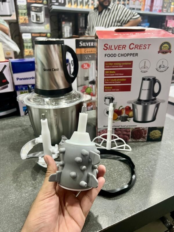 Electric Meat Chopper 3.3L – Stainless Steel Food Processor