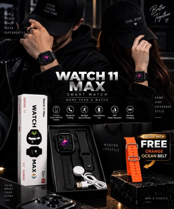 Watch 11 Max Smartwatch – HD Display Fitness Smart Watch