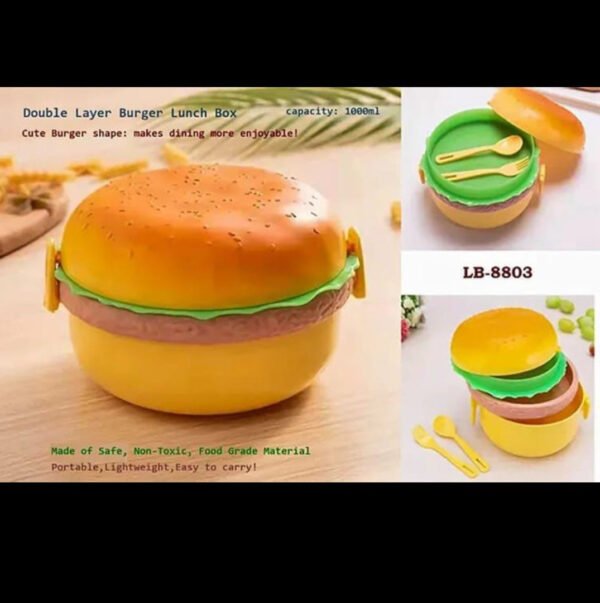 Burger Shape Lunch Box - with Cash on Delivery