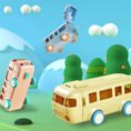 Bus Shape Water Sipper For Kids - with Cash on Delivery