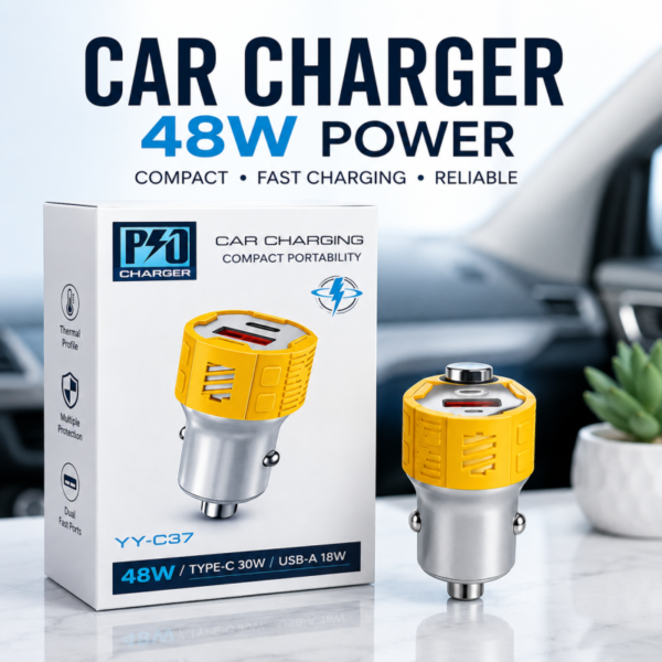 Car Charger Yellow 48W AC Car Shu Box Packing - High Quality