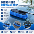 Car Wash Cleaning Brush Duster Dust Wax Mop Microfiber Telescoping Dusting Tool - with Cash on Delivery