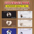Cheque Book Eid Card pack of 2 10 cheque in each book - for Home Use